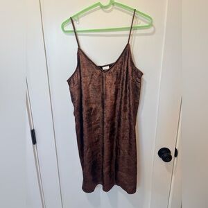 NWT shiny bronze mini dress, XL